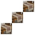 thumbnail image 3 of relayinert Comfortable Crochet Lace Table Runner For Easy Care Wedding Easy Wash Fitting wine red 40*200cm 3Set, 3 of 6