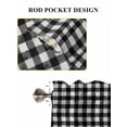 thumbnail image 6 of Farmhouse Black Plaid 2 Panel Kitchen Curtains for Small Windows, Vintage Country Cock Checkered Bathroom Tier Curtain, Short Window Treatment for Bedroom/Living Room 55"x24", 6 of 6