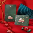 thumbnail image 1 of Tarjeta de felicitación de Navidad, 2 piezas, estampado, inglés, Nochebuena, Diy, mensaje postal Vintage, 1 of 4