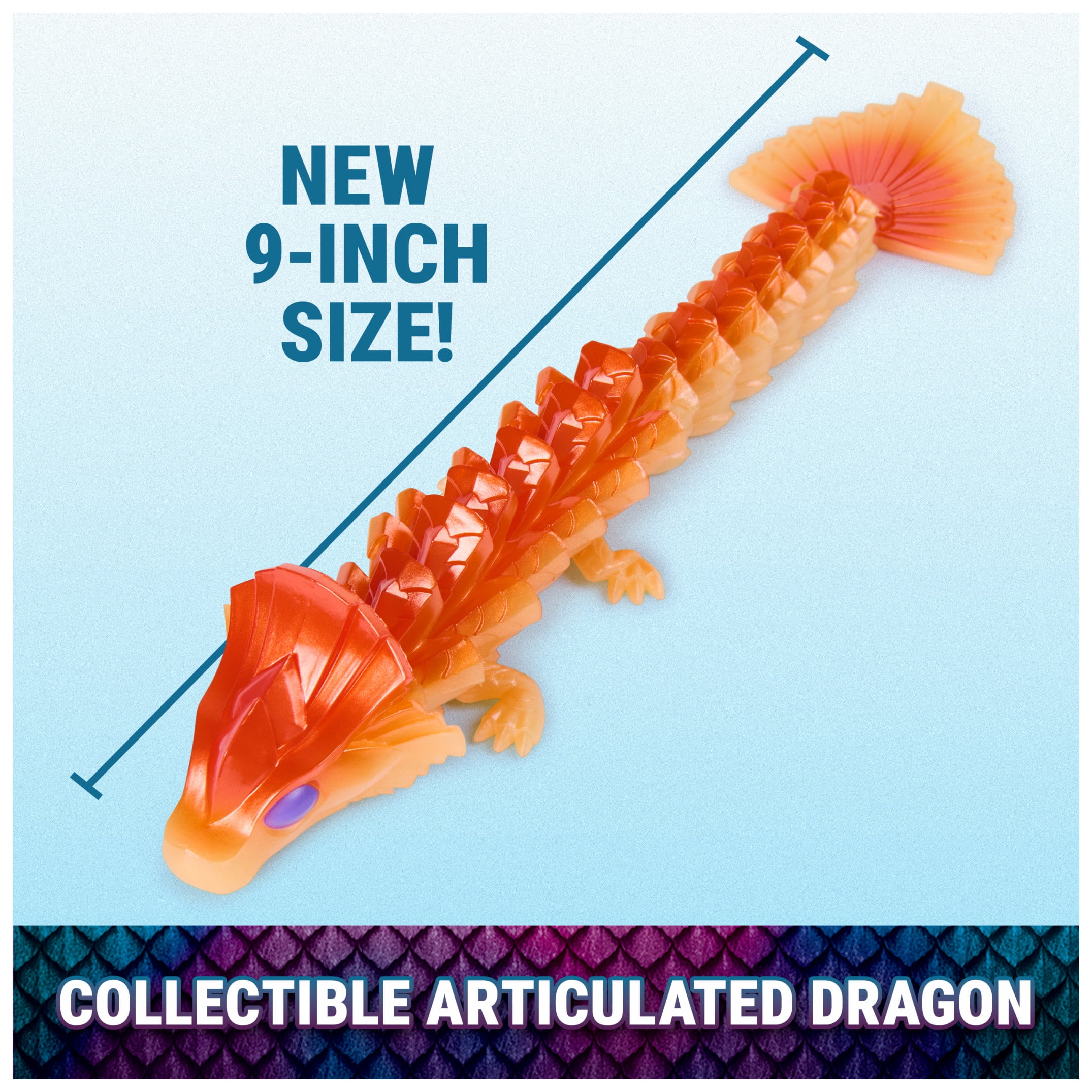 CrystaLynx Dragons, 9-inch Collectible Articulated Dragon Figure (Styles May Vary)