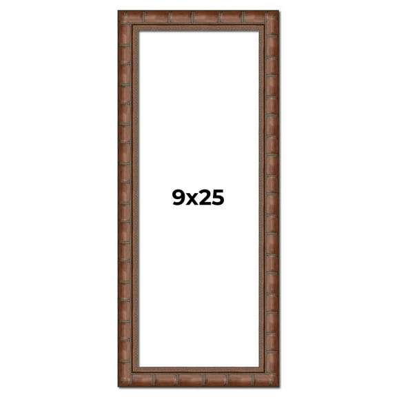 9x25 Dark Brown Bamboo Real Wood Picture Frame Width 1.5 inches | Interior Frame Depth 0.5 inches |