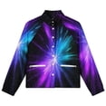 thumbnail image 4 of Jackets for Women Winter Coat Jackets Flannel Stand Collar Jacket(Galaxy Burst Art Print,Size:S-4XL), 4 of 7