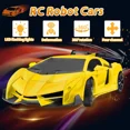 thumbnail image 2 of 2-in-1 RC Transforming Robot Car Toy – Mini Remote Control Deformation Vehicle with Lights & Sound, Gift for Boys Kids 4-10, 2 of 2