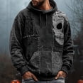 thumbnail image 2 of Rhuody Halloween Mens Hoodies Long Sleeve Graphic Prints Pullover Hooded Sweatshirt S Black, 2 of 4
