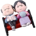 thumbnail image 1 of Silla en miniatura, abuelo, abuela, silla de adorno, libro, pareja de ancianos, bricolaje, mini adorno de jardín de hadas, muñeca en miniatura, pareja, abuela, abuelo, figuritas (1, 1 of 2