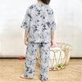 thumbnail image 4 of SGFCWSX Girls Clothing Sets Graphic Print Half Sleeve Wide Leg Pants 2 Piece Casual Outfit for Kids Blue Size 3-4 Years, 4 of 6