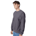 thumbnail image 3 of Hanes Mens Ultimate Cotton Crewneck Sweatshirt -WD60 Heavyweight Fleece Sweatshirt, (L Charcoal Heather), 3 of 5