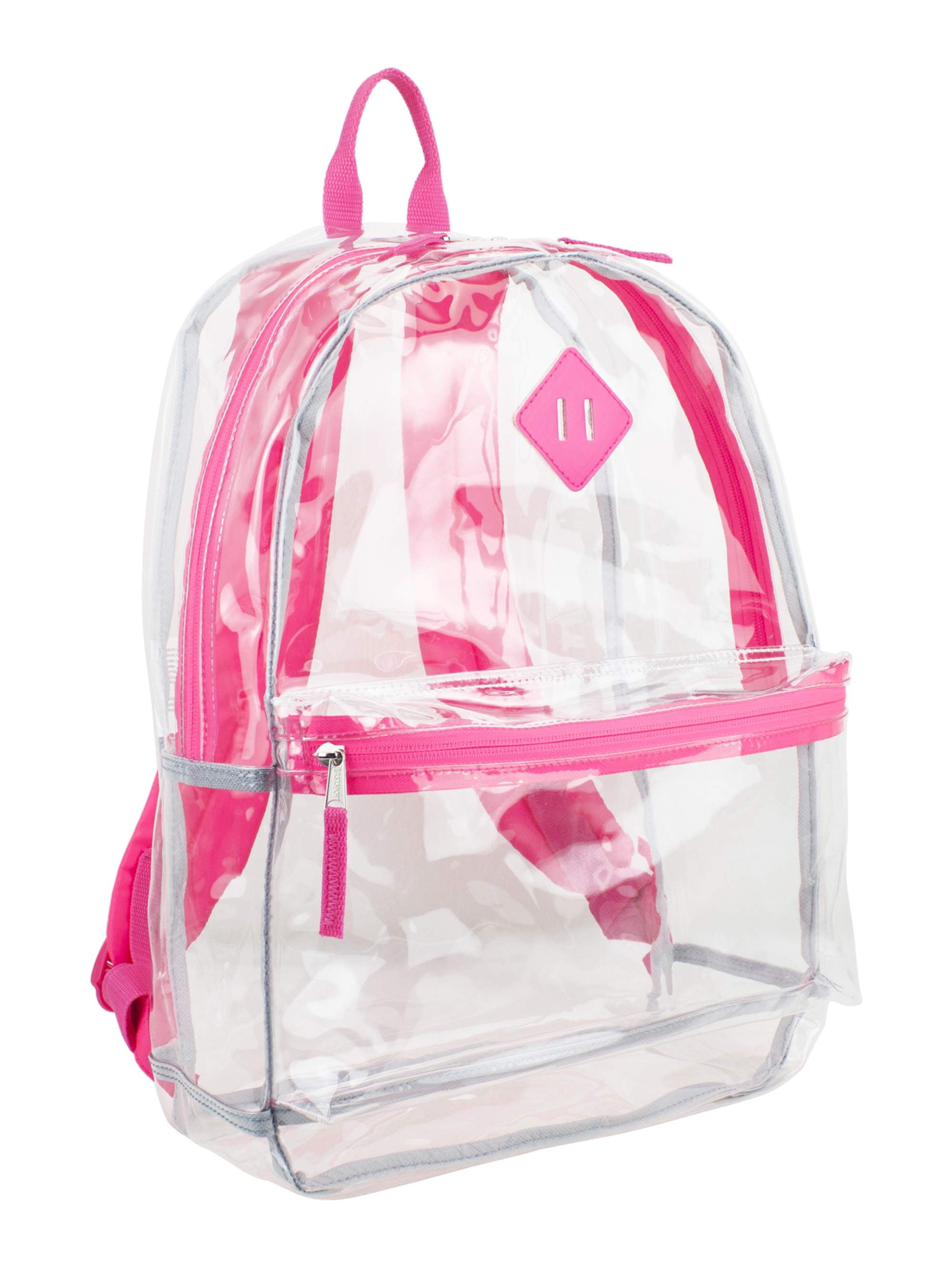 Eastsport Clear Backpack with Front Pocket, Adjustable Straps and Lash ...