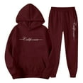 thumbnail image 3 of Letdown Men's Sweatsuit 2 PCS Letter Printed Hoodie and Sweatpants Set Tracksuits Fall Winter Casual Athletic Jogging Suit, 3 of 5