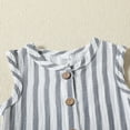 thumbnail image 5 of Otqutp Cartoon Jumpsuit for Toddler Boys Girls Sleeveless Striped Prints Pullover Romper Jumpsuit Clothes 0 to 18 Months, 5 of 6
