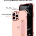 thumbnail image 6 of for iPhone 13 Pro Max Case for Women Girls, Bling Luxury Plated Bumper with Love-Heart Design, Adjustable Hand Strap Stand, Raised Edges Shockproof Protection for iPhone 13 Pro Max - Pink, 6 of 18