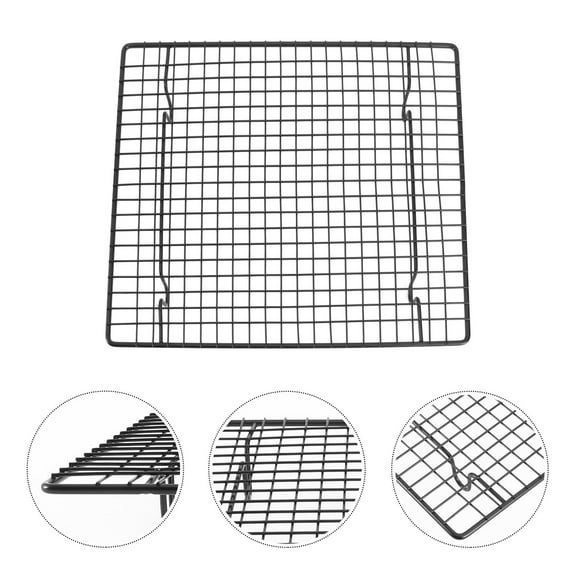 FRCOLOR Silver Stainless Steel Cake Cooling Rack for Baking Perfect Muffins Cookies and Bread 2 Pcs