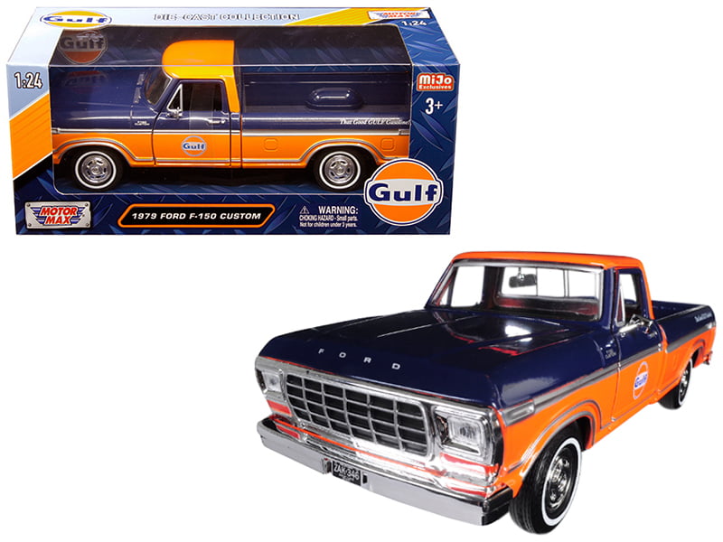 1976 76 FORD F100 LONG BED PICKUP TRUCK GULF OIL 1/64 SCALE DIECAST MODEL CAR