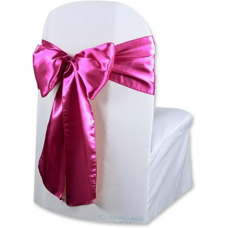 

200 pcs Chair Cover Bow Sash - Fuchsia - Wedding Party Banquet Reception - 28 Colors Available