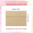 thumbnail image 2 of Uxcell 60 Pack A2 Envelopes Self Seal Kraft Paper Invitation Envelopes for Postcard Wedding Cards, 2 of 6