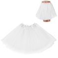 thumbnail image 1 of Falda tutú BFONS de tul de 3 capas para mujer, color blanco, 1 of 7
