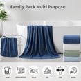 thumbnail image 6 of Covina Home 8-Pack Navy Blue Bath Towel Set, Oversized Ultra Soft Microfiber Bathroom Towel Set Adult Luxury Lightweight Cozy Collection, 6 of 8