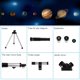 thumbnail image 2 of Telescopio astronómico Telescopio astronómico con trípode, buscador de estrellas, zoom, telescopio monocular para niños principiantes Romacci  Telescopio astronómico, 2 of 7