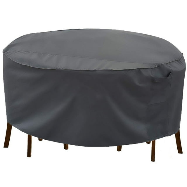 Outdoor Patio Furniture Covers Housse de mobilier de jardin extérieur, 210D Round Table & Chair Set Protection Water Resistant Anti-Fading