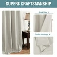 thumbnail image 3 of H.VERSAILTEX Blackout Thermal Insulated Window Curtains Bedroom Darkening Black out Drapes for Living Room Back Tab/Rod Pocket Draperies, 2 Panels, 52" x 84", Ivory/Cream, 3 of 7