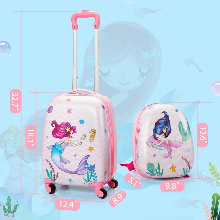 TOBBI Children s Luggage Set Carry On Suitcase with Wheels Backpack for Kids Walmart