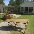 thumbnail image 4 of COSMOS Natural Solid Wood Folding Table for Indoor Outdoor Use, Portable Roll-Up Camping Dining Table with X-Brace Design, 4 of 8