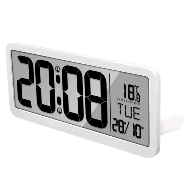 Reloj de Pared LCD Perfecl Visualización 24 Horas Calendario Temperatura