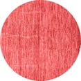 thumbnail image 1 of Ahgly Company Machine Washable Indoor Round Abstract Red Modern Area Rugs, 5' Round, 1 of 4