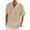 Khaki, variant on AHTJRT Men's Summer Casual Short Sleeve Henley T-Shirts Front Plain T-Shirt with Pocket Shirts White 2XL