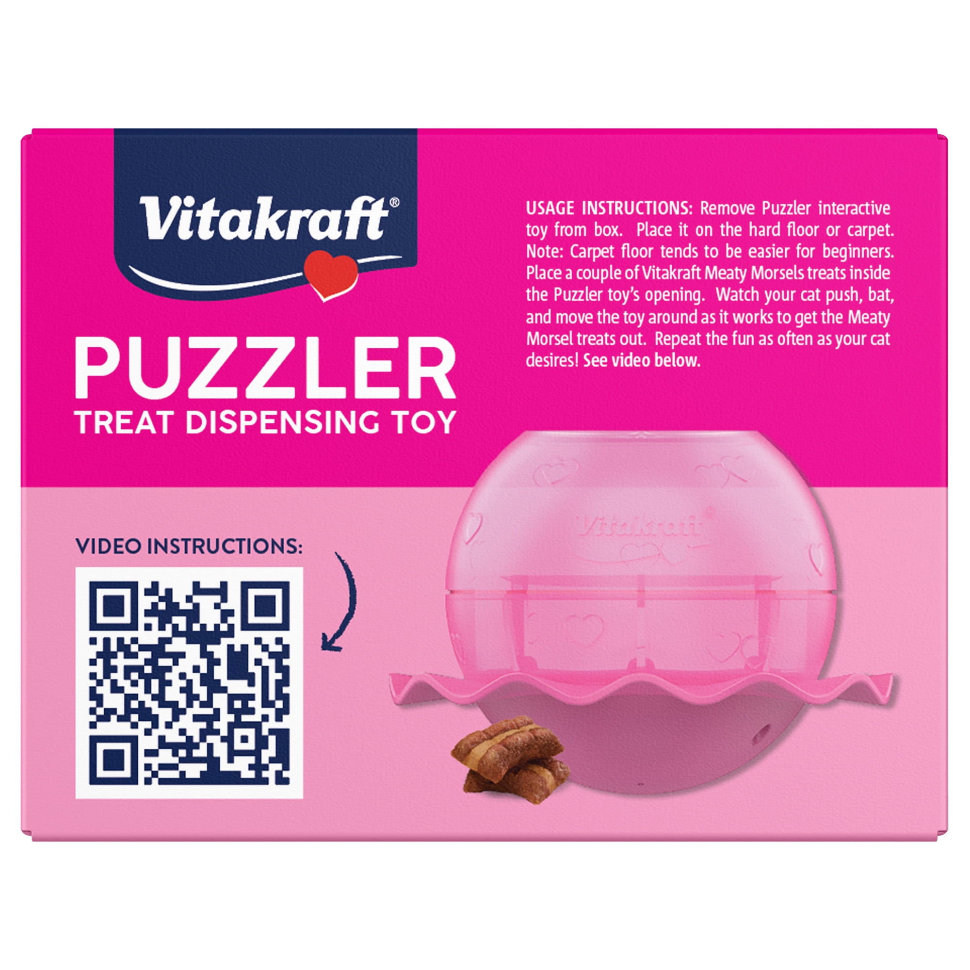 Vitakraft Toy Dispenser with Chicken Flavor Treats, 0.42 oz