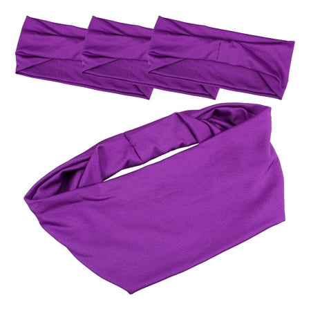 4 Pcs Cloth Sports Headbands Exercise Basketball Running Sweat-absorbent Portable Headgear Man Fitness