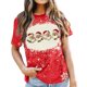 thumbnail image 3 of Navidad Tops de Mujer, Cuello Redondo Camiseta de Manga Corta con Estampado de Vacaciones, Blusa de Moda Casual, 3 of 4