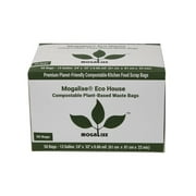 Mogalixe Certified 13 Gallon Compostable Biodegradable Plant-Based Trash Bags / Waste Bags (50 Bags)