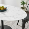 thumbnail image 7 of Modway Lippa 54" Oval Artificial Marble Dining Table in Black White, 7 of 7