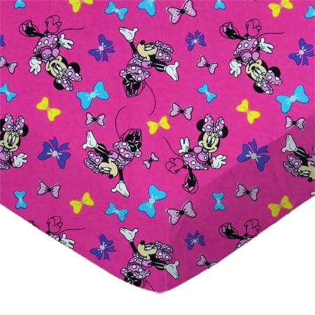 SheetWorld Fitted 100% Cotton Jersey Play Yard Sheet Fits BabyBjorn Travel Crib Light 24 x 42, Minnie Mouse Bows