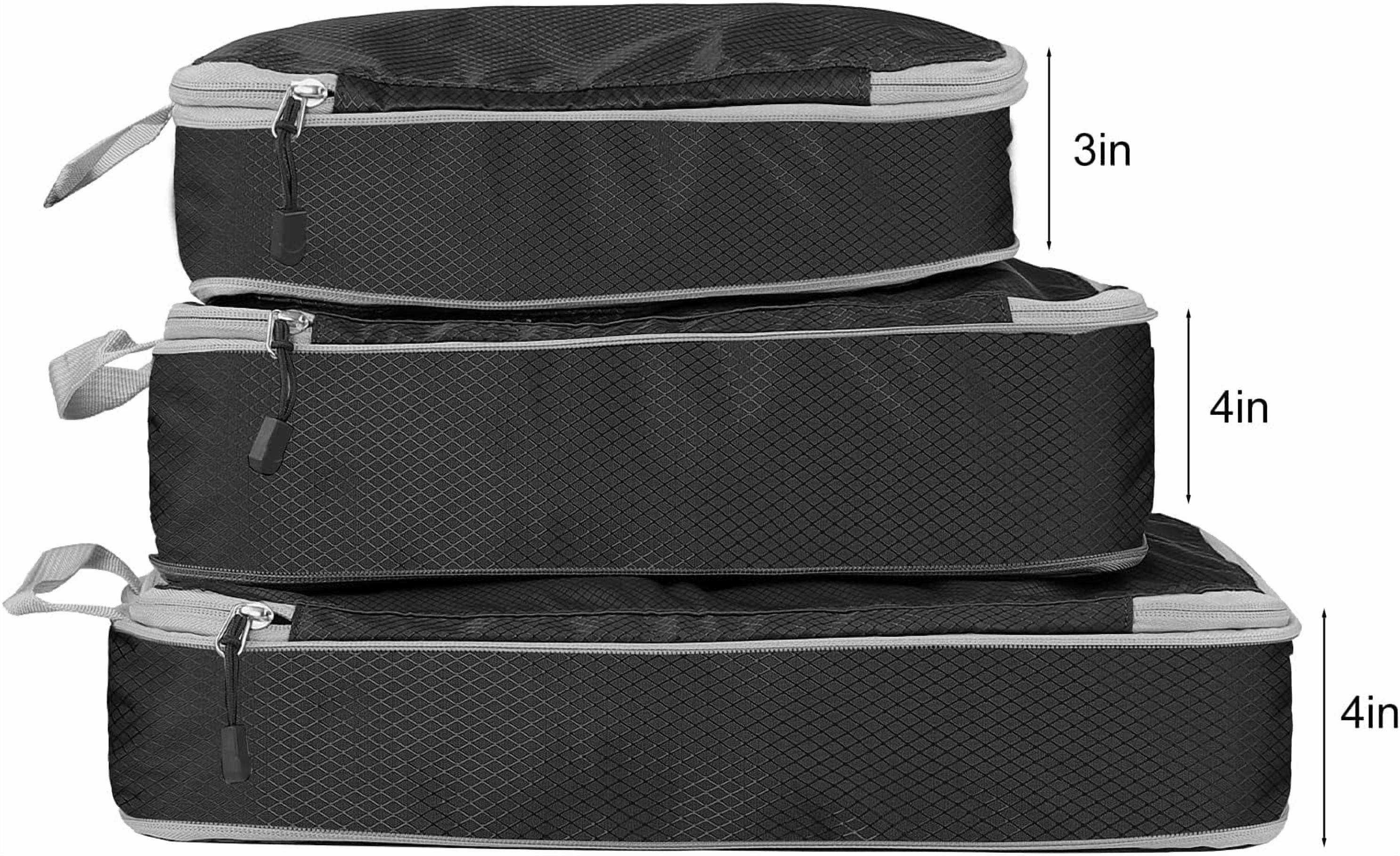 XiHAMA Compression Packing Cube Set for Carrying on Luggage Travel Packing Organizers with Laundry Bag for Backpack