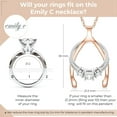 thumbnail image 4 of Emily C Original Patented Ring Holder Necklace - Stainless Steel - Women & Men Wedding /Engagement Ring Necklace Holder - Gift for Her - Mother, Mom, Wife, Nurse, Doctor (Wishbone), 4 of 8