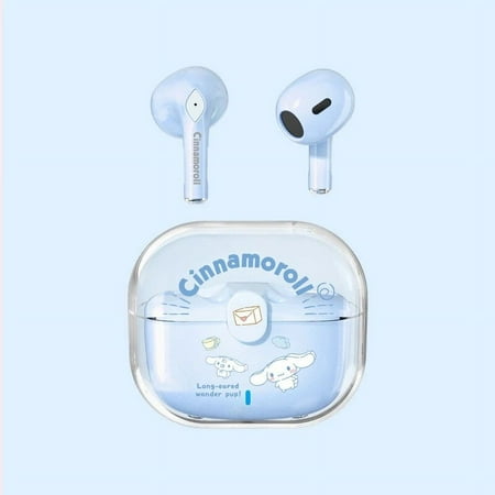 Sanrio Bluetooth Earphones Kawaii Space Capsule Cinnamoroll Wireless Headset Hello Kitty Music Headphones Kuromi Girl Woman Gift