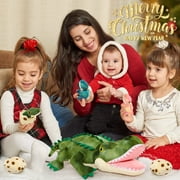 MaoGoLan 24 Alligator Mommy Stuffed Animal with 3 Baby Alligator and 3 Eggs Crocodile Plush Toy