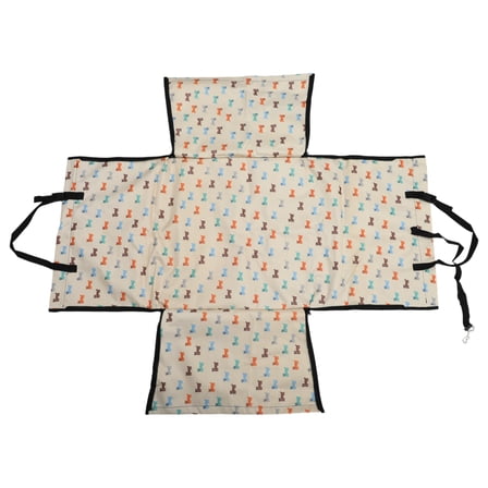 Unique Bargains 1 Pc Double Waterproof Car Seat Cover for Pet Puppy Pattern Yellow