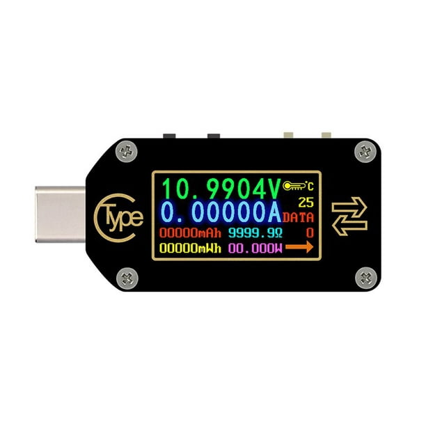 TC66 USB Tester PD Trigger Power Meter Type-C Voltage Current Tester  Multimeter Ammeter Voltmeter Color LCD Display