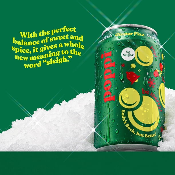 poppi, Ginger Fizz Prebiotic Soda, 12 fl oz, with prebiotics