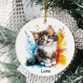 thumbnail image 2 of Personalized Jungle Curl Cat Christmas Ornament, Customized Ornament with Cat Name, Christmas Ornament, Gift for Mother's day, Father's day, Christmas, Birthday, Gift for Cat Lover, 2 of 5