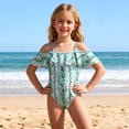 thumbnail image 2 of Traje de Baño de Niñas Pequeñas Traje de Baño Combinado Impreso de Verano para Niños de 4-8 Años de Edad Trajes de Baño para Niñas, 2 of 6