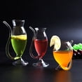 thumbnail image 3 of Promotion!!300ml Wine Whiskey Glass Heat Resistant Glass Cup Juice Milk Cup Tea Wine Cup With Drinking Tube Straw Vampire-Goblet, 3 of 6