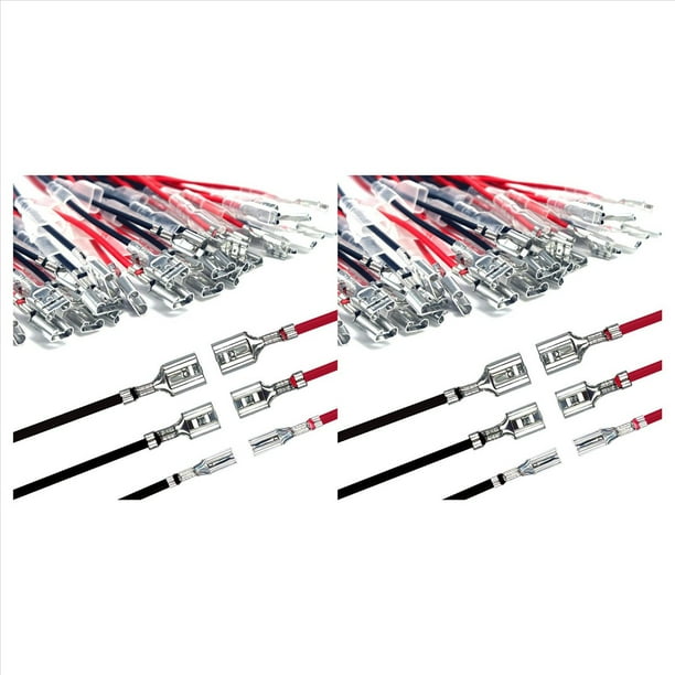 60 Conectores de Cable de Altavoz Hembra de 2,8 mm/4,8 mm/6,3 mm con Aislante, Kit de Empalme Rápido de Conector de Altavoz