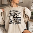 thumbnail image 5 of Powered by Coffee Pitbull Kisses and Cuss Words Sweatshirt, 5 of 8