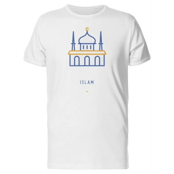 Smartprints Mens Graphic Tee - Islam Landmark Building - Regular Fit 100% Cotton