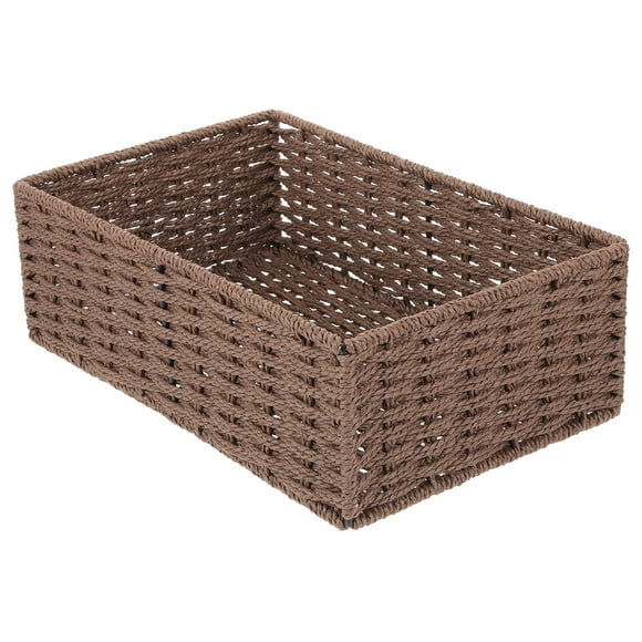 IFANLANDOR Cesta Decorativa Y Funcional Tejida En De Café Para Clóset Y Entrada