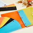 thumbnail image 4 of 20pcs 4 colors Plastic Binder Index Tabs Planner Divider for Round Ring Binder sheet Protector Rectangle Mixed color 278x80x1mm Hole: 15x6mm 5pcs/color, 4 of 5